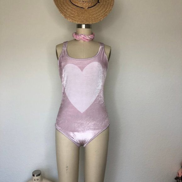 Wildfox Couture Juliet Wings Bodysuit Velvet Swimsuit X Cross Strap - Picture 3 of 8